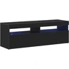 TV staliukas Televizoriaus spintelė su LED Juodas ąžuolas 120 x 35 x 40 cm