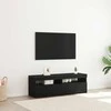 TV staliukas Televizoriaus spintelė su LED Juodas ąžuolas 120 x 35 x 40 cm