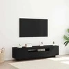 TV staliukas Televizoriaus spintelė Juoda 160 x 35 x 40 cm Apdirbta mediena