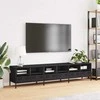 TV staliukas Televizoriaus spintelė, juodas, 202x39x43,5 cm, plienas