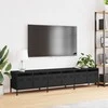 TV staliukas Televizoriaus spintelė, juodas, 202x39x43,5 cm, plienas
