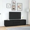 TV staliukas Televizoriaus spintelė su LED apšvietimu, 193,5x41x50 cm