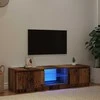 TV staliukas televizoriaus spintelė su LED lemputėmis Sena mediena