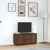 TV staliukas Televizoriaus spintelė su LED, ruda ąžuolo, 100x41x50 cm