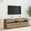 TV staliukas Televizoriaus spintelės su LED, 2vnt., artisano, mediena