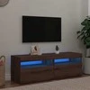TV staliukas Televizoriaus spintelės su LED, 2vnt., artisano, mediena