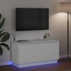 TV staliukas Televizoriaus spintelė Balta 100 x 38 x 49 cm Apdirbta mediena
