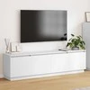 TV staliukas Televizoriaus spintelė Balta 180 x 38 x 49 cm Apdirbta mediena