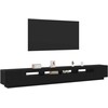 TV staliukas TV spintelių komplektas 3 pcs Juoda 300 x 35 x 40 cm