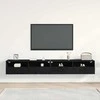 TV staliukas TV sieninė spintelė 2 pcs juoda ąžuolo 100 x 30 x 30 cm