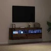 TV staliukas TV sieninė spintelė su LED 2 pcs Sena mediena 60 x 30 x 40 cm