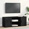 TV staliukas Televizoriaus spintelė juoda ąžuolo 100 x 35 x 40 cm
