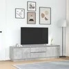TV staliukas TV spintelė su LED lemputėmis, betono pilka, 193,5x41x50 cm