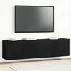 TV staliukas TV spintelės, 2 vnt., juodo ąžuolo spalvos, 160x30x41 cm, inžinerinė mediena