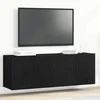 TV staliukas TV spintelės, 2 vnt., juodo ąžuolo spalvos, 120x30x41 cm, inžinerinė mediena