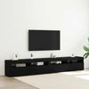 TV staliukas Televizoriaus spintelė 2 pcs Juodas ąžuolas 240 x 35 x 40 cm