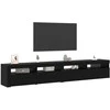 TV staliukas Televizoriaus spintelė 2 pcs Juodas ąžuolas 240 x 35 x 40 cm