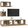 TV staliukas TV spintelių komplektas 3 pcs Amatininkų ąžuolas