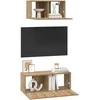 TV staliukas TV spintelių komplektas 2 pcs Amatininkų ąžuolas