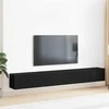TV staliukas TV spintelių komplektas 3 pcs Juodas ąžuolas 80 x 30 x 30 cm