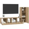 TV staliukas TV spintelių komplektas 3 pcs Amatininkų ąžuolas