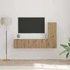 TV staliukas TV spintelių komplektas 3 pcs Amatininkų ąžuolas
