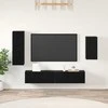 TV staliukas TV spintelių komplektas 4 pcs Juodas ąžuolas Apdirbta mediena