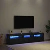 TV staliukas Televizoriaus spintelė 2 pcs Juodas ąžuolas 180 x 35 x 40 cm