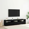 TV staliukas Televizoriaus spintelė 2 pcs Juodas ąžuolas 180 x 35 x 40 cm