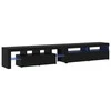 TV staliukas Televizoriaus spintelė 3 pcs Juodas ąžuolas 260 x 37 x 40 cm