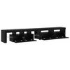 TV staliukas Televizoriaus spintelė 3 pcs Juodas ąžuolas 260 x 37 x 40 cm