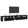 TV staliukas Televizoriaus spintelė 3 pcs Juodas ąžuolas 260 x 37 x 40 cm