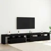 TV staliukas Televizoriaus spintelė 3 pcs Juodas ąžuolas 260 x 37 x 40 cm