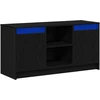 TV staliukas TV vienetai 100 x 34 x 50 cm Juoda Apdirbta mediena