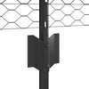 Hexagonal Fence with Post 10 x 0,6 m PVC dengtas plienas Pilka