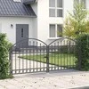 Tvora vartai ASSEN 301 x 175,5 cm Plienas Pilka Užrakintas