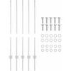 Tvorelės stulpas 5 pcs Sidabro 100 cm Plienas
