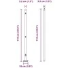 Tvorelės stulpas 52 pcs Pilka Dydis: 3,2 x 3,2 x 110 cm