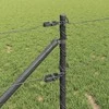 Hexagonal Fence with Post 10 x 0,6 m PVC dengtas plienas Pilka