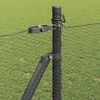 Šešiakampė tvora su betono pagrindu 10 x 0,8 m Pilka Tinklelis