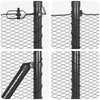 Hexagonal Fence with Post 10 x 0,8 m PVC dengtas plienas Pilka
