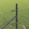 Hexagonal Fence with Post 100 x 0,8 m PVC dengtas plienas Pilka