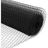 Hexagonal Fence with Post 100 x 0,8 m PVC dengtas plienas Pilka