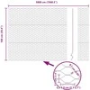 Hexagonal Fence with Post 50 x 1 m PVC dengtas plienas Pilka