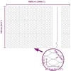 Hexagonal Fence with Post 50 x 1,4 m PVC dengtas plienas Pilka