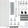 Tvorelės stulpas Sidabro 10 x 0,4 m (40 x 40 mm tinklas)