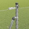 Šešiakampė tvora su betono pagrindu 25 x 1,5 m Sidabrinė