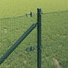 Suvirintas vielinis tvoras su smailiais galais 10 x 0,4 m Žalia