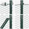 Hexagonal Fence with Post 10 x 0,4 m PVC dengtas plienas Žalia