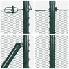 Hexagonal Fence with Post 10 x 0,8 m PVC dengtas plienas Žalia